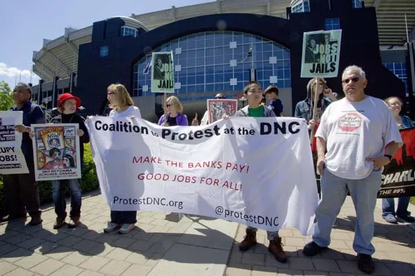 About 12 members of the Coalition to Protest at the DNC announced their intent to bring the noise Sunday, Sept. 2 - regardless of whether the city permits them to. About 10,000 members, the Coalition estimates, will protest against the dangerous foreclosure practices of big banks, including Charlotte's brightest star, Bank of America Corp.; North Carolina's treatment of unions; and environmental and immigrant issues.