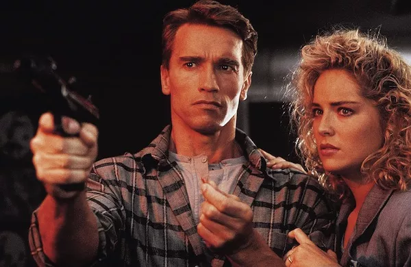 Arnold Schwarzenegger and Sharon Stone in Total Recall (Photo: Lionsgate)