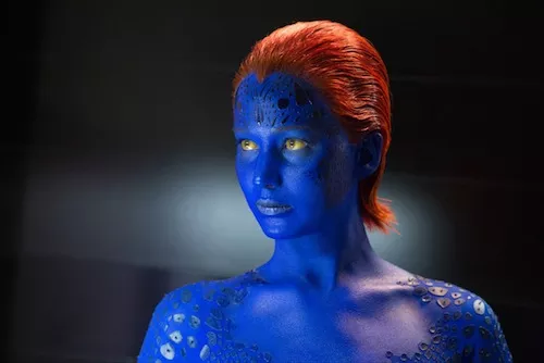 BLUE IS THE WARMEST COLOR: Jennifer Lawrence as Mystique