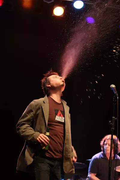 Bruce Hazel of Temperance League at the Neighborhood Theatre on March 17.