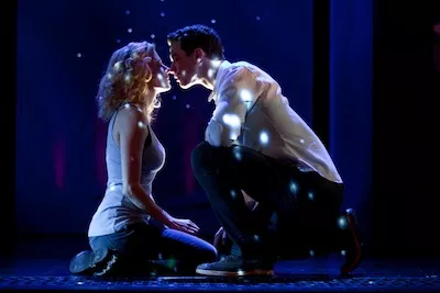 Caissie Levy and Richard Fleeshman as Molly and Sam in Ghost The Musical.  (Credit: The Hartman Group)