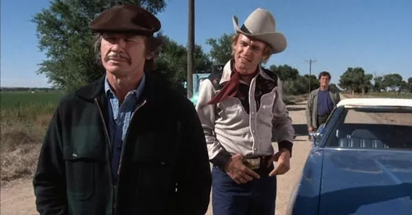 Charles Bronson and Paul Koslo in Mr. Majestyk (Photo: Kino)
