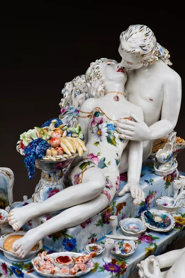 Chris Antemann. American, 1970- Feast of Impropriety 2010 Porcelain Collection of Yvonne and Richard McCracken.