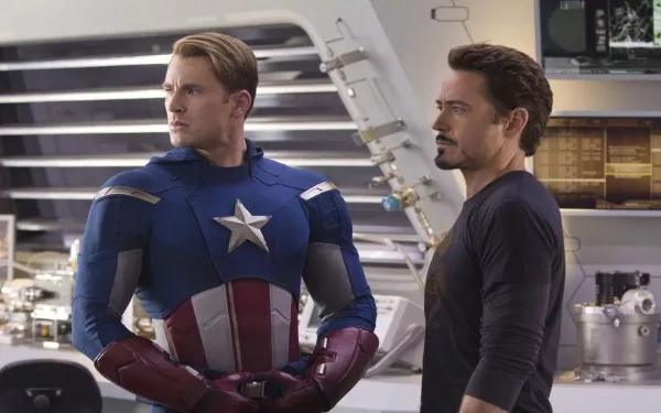 Chris Evans and Robert Downey Jr. (Photo: Disney & Marvel)