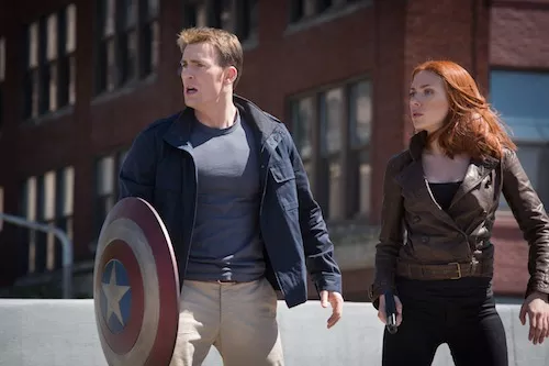 Chris Evans and Scarlett Johansson. (Photo: Disney &amp; Marvel)