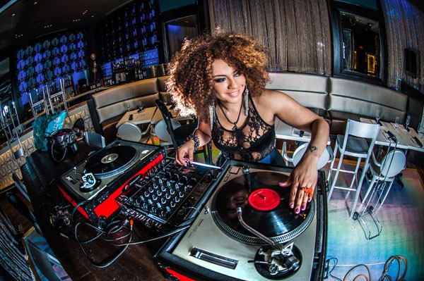 DJ Yasmin Young. (Shout-out to Bubble for letting us into their fantastic space for this photo.) - JUSTIN DRISCOLL