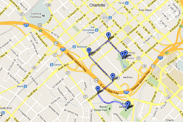 DNC protest parade route