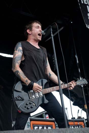 Fall-out boy: Against Me!'s Tom Gabel &mdash; now Laura Jane Grace &mdash; at Verizon Wireless Amphitheatre during the 2011 Vans Warped Tour. (Photo by Jeff Hahne)