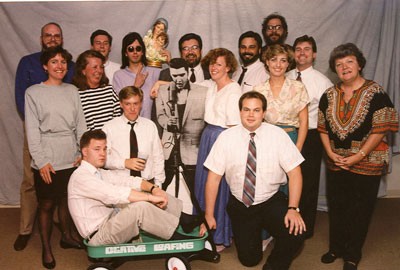FAMILY AFFAIR: Early staff members of Creative Loafing, including current publisher Carolyn Butler (far left) and founder Deborah Eason (far right)