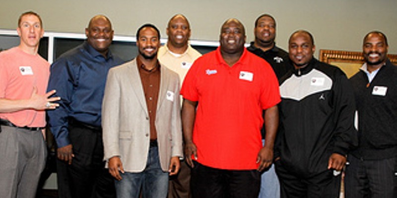 Former NFL players at Charlotte Super Food Bowl 2013