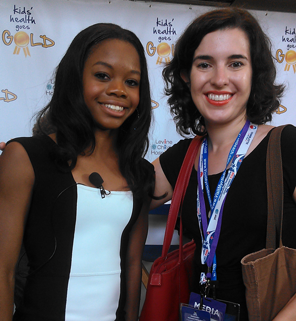 Gabrielle Douglas and me at the Kids Health Goes Gold