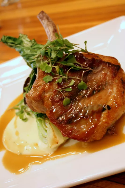 Grateful Growers Pork Saltimbocca with country ham, sage, and white wine pork demi