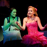 GREEN WITH ENVY: Christine Dwyer as Elphaba and Jeanna de Waal as Glinda in Wicked