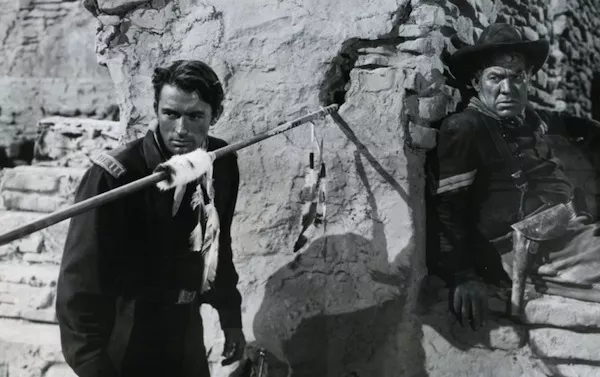 Gregory Peck and Ward Bond in Only the Valiant (Photo: Republic Pictures)