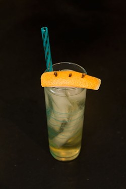 MERT JONES - Haunt Bar's homemade soda, made with a grapefruit, ginger and Thai chili shrub combined with club soda