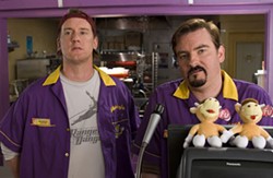 DARREN MICHAELS / THE WEINSTEIN COMPANY - HAVE IT YOUR WAY... NOT Randal (Jeff Anderson) and Dante (Brian O'Halloran) are here to serve and protest in Clerks II