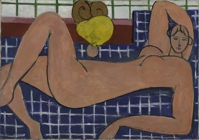 Henri Matisse, Large Reclining Nude, 1935. Oil on canvas, 26 1/8 x 36 ¾ inches (66.4 x 93.3 cm). The Baltimore Museum of Art: The Cone Collection, formed by Dr. Claribel Cone and Miss Etta Cone of Baltimore, Maryland, BMA 1950.258. © 2012 Succession H. Matisse / Artists Rights Society (ARS), New York.