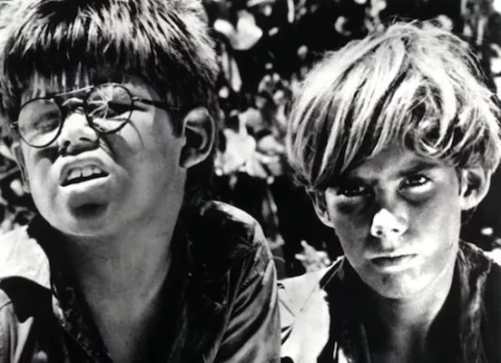 Hugh Edwards and James Aubrey in Lord of the Flies (Photo: Criterion Collection)