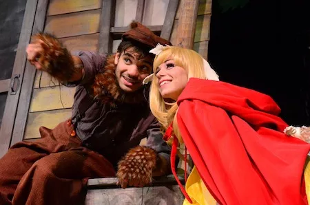 Isaac Gay and Cassandra Howley Wood star in Petite Rouge: A Cajun Red Riding Hood at Children's Theatre of Charlotte.