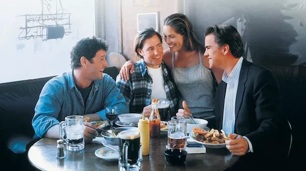 Jack Mulcahy, Edward Burns, Maxine Bahns and Mike McGlone in The Brothers McMullen (Photo: Fox)