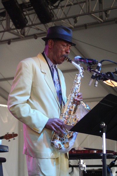 Jazz legend Ornette Coleman performs shortly before passing out from heat exhaustion (Bonnaroo, Manchester, Tenn., June 14-17)