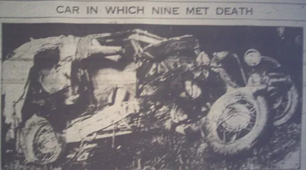 John Loves mangled 1931 Ford Model A appeared in the pages of the Charlotte News following the tragic accident on Dec. 26, 1931