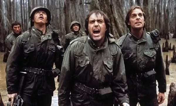 Les Lannom, Powers Boothe and Keith Carradine in Southern Comfort (Photo: Shout! Factory)