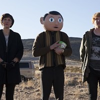 Maggie Gyllenhaal, Michael Fassbender and Domhnall Gleeson in Frank (Photo: Magnolia Pictures)