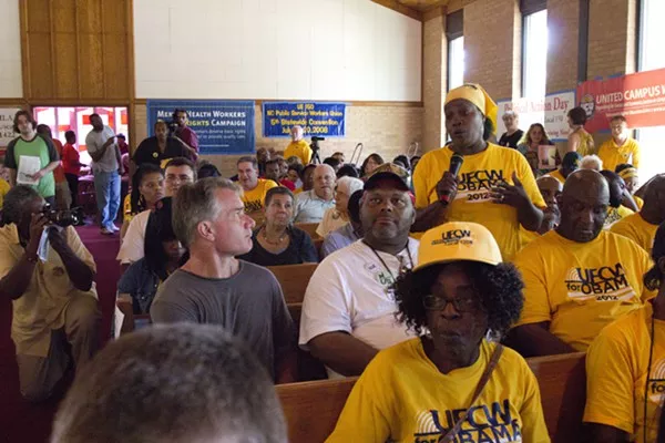 Members of the United Food and Commercial Workers International Union.