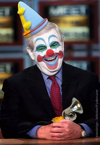 Newty the Clown thinks youll believe anything, including that hes popular