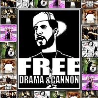 NO MORE DRAMA?: DJ Drama framed by covers from his prized mix-tape CDs
