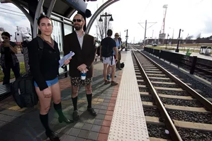 No Pants Light Rail Ride