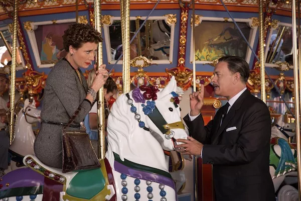 NOT HORSING AROUND: P.L. Travers (Emma Thompson) and Walt Disney (Tom Hanks) both lay down the law in Saving Mr. Banks. (Photo: Disney)