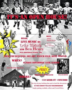 &#147;Open House&#148; poster courtesy Patrick Glover and Ross Wilbanks