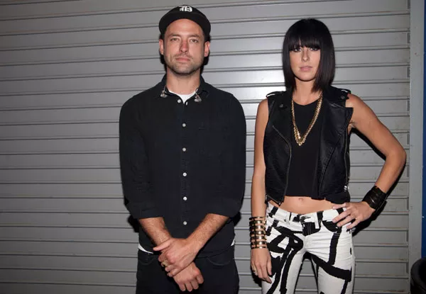 Phantogram backstage at the Fillmore on June 25.