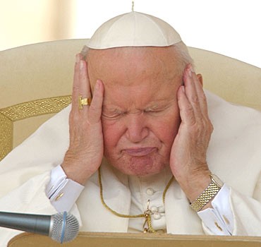 Pope John Paul II: La-la-la-la-la-la &#151; I can't hear those things you're saying about sex abuse