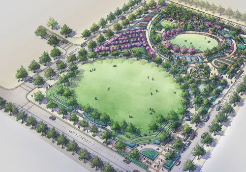 Proposed design of Romare Bearden Park