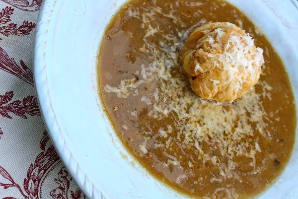 Puffed pastry makes a delicious garnish