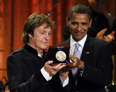 Sir Paul McCartney and a president other than G.W. Bush