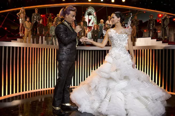 Stanley Tucci and Jennifer Lawrence in The Hunger Games: Catching Fire (Photo: Lionsgate)