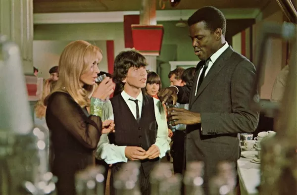 Suzy Kendall and Sidney Poitier in To Sir, with Love (Photo: Twilight Time)