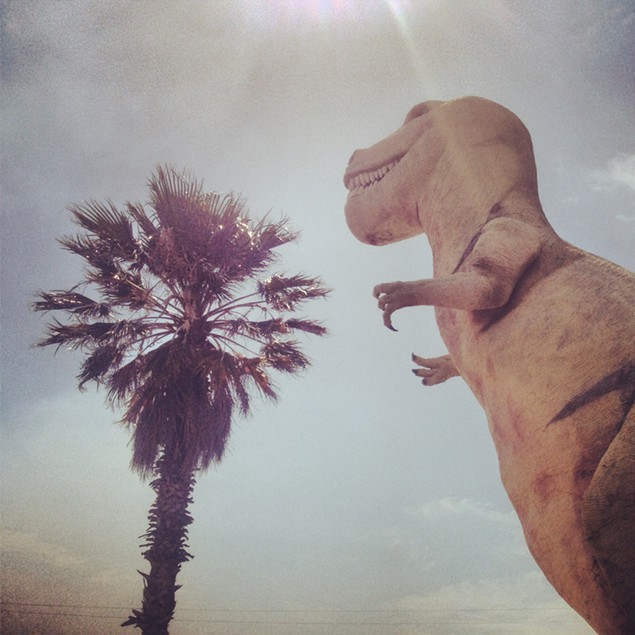 T-Rex channels his Hollywood side near Palm Springs, Calif.