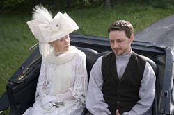 SONY PICTURES CLASSICS - TAKEN FOR A RIDE: Helen Mirren and James McAvoy in The Last Station.