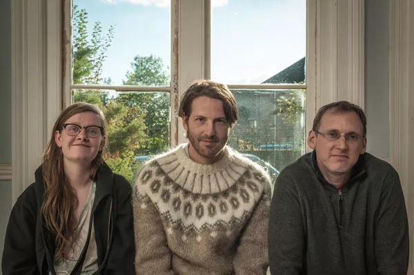 TENDER TRIO: Mice Parade's Adam Pierce (center) - OLEG PULEMJOTOV