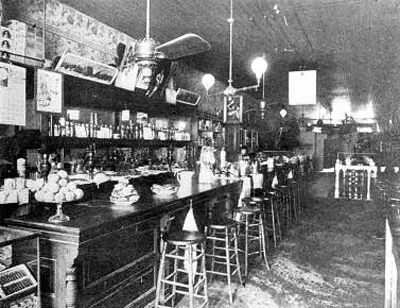 The bar at Gem Restaurant in the Central Hotel at 7 South Tryon Street.