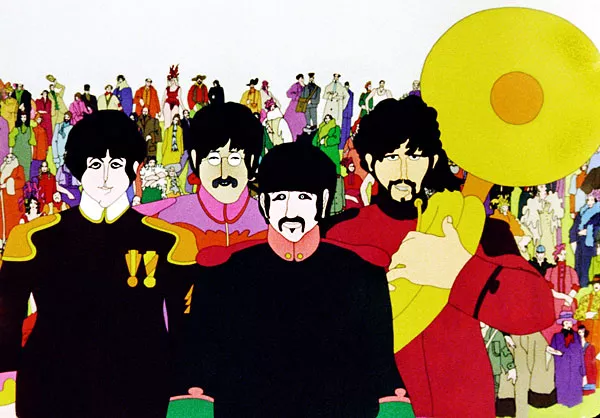 The Beatles, very animated in Yellow Submarine (Photo: EMI)