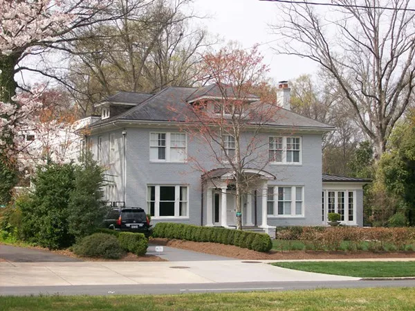 The former Anderson family home still stands in Myers Park, on Queens Road.