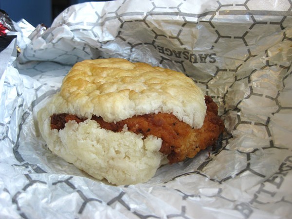 The new Spicy Chicken Biscuit.