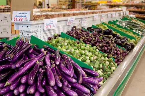 The produce section at Super G Mart