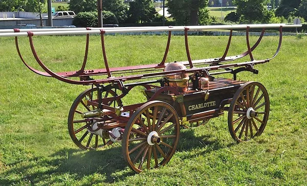 This 1864 Jeffers Hand Pump Fire Engine was the first piece of fire-fighting equipment ever used by Charlotte.